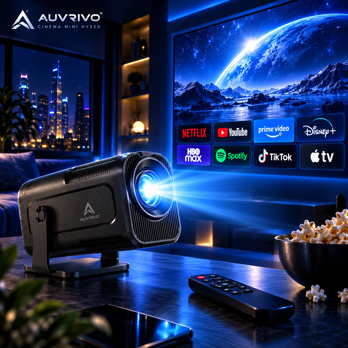 AUVRIVO Cinema Mini – HY320 Smart Projector