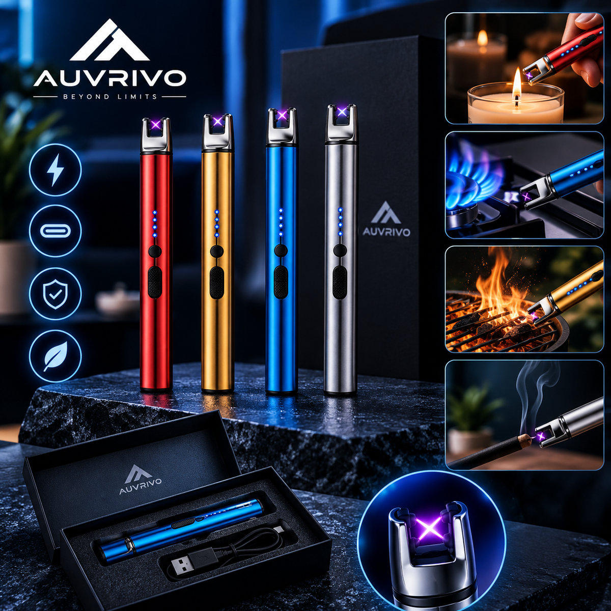 AUVRIVO ArcLight – USB Rechargeable Arc Lighter