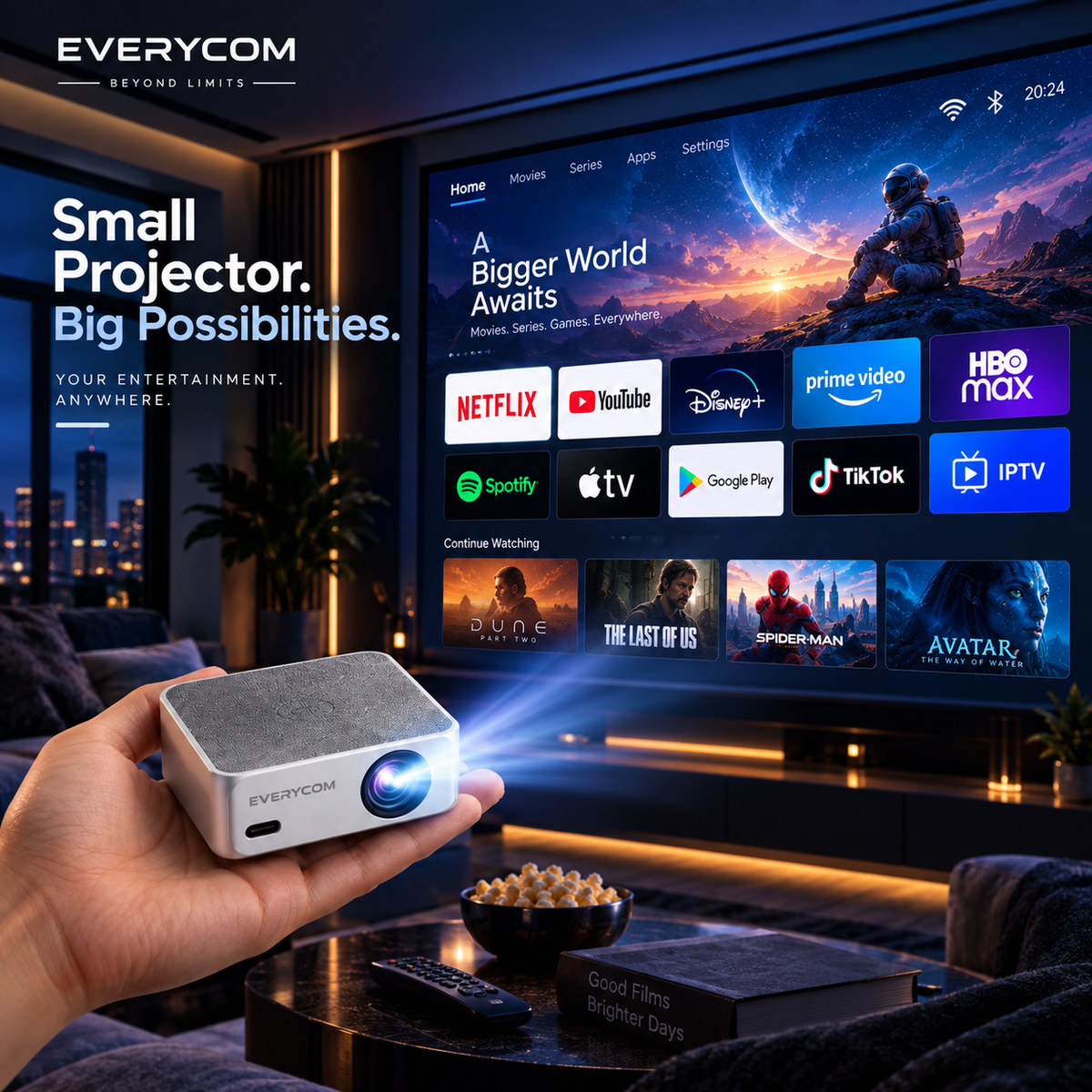 Everycom Vortex – Portable Full HD Android Projector